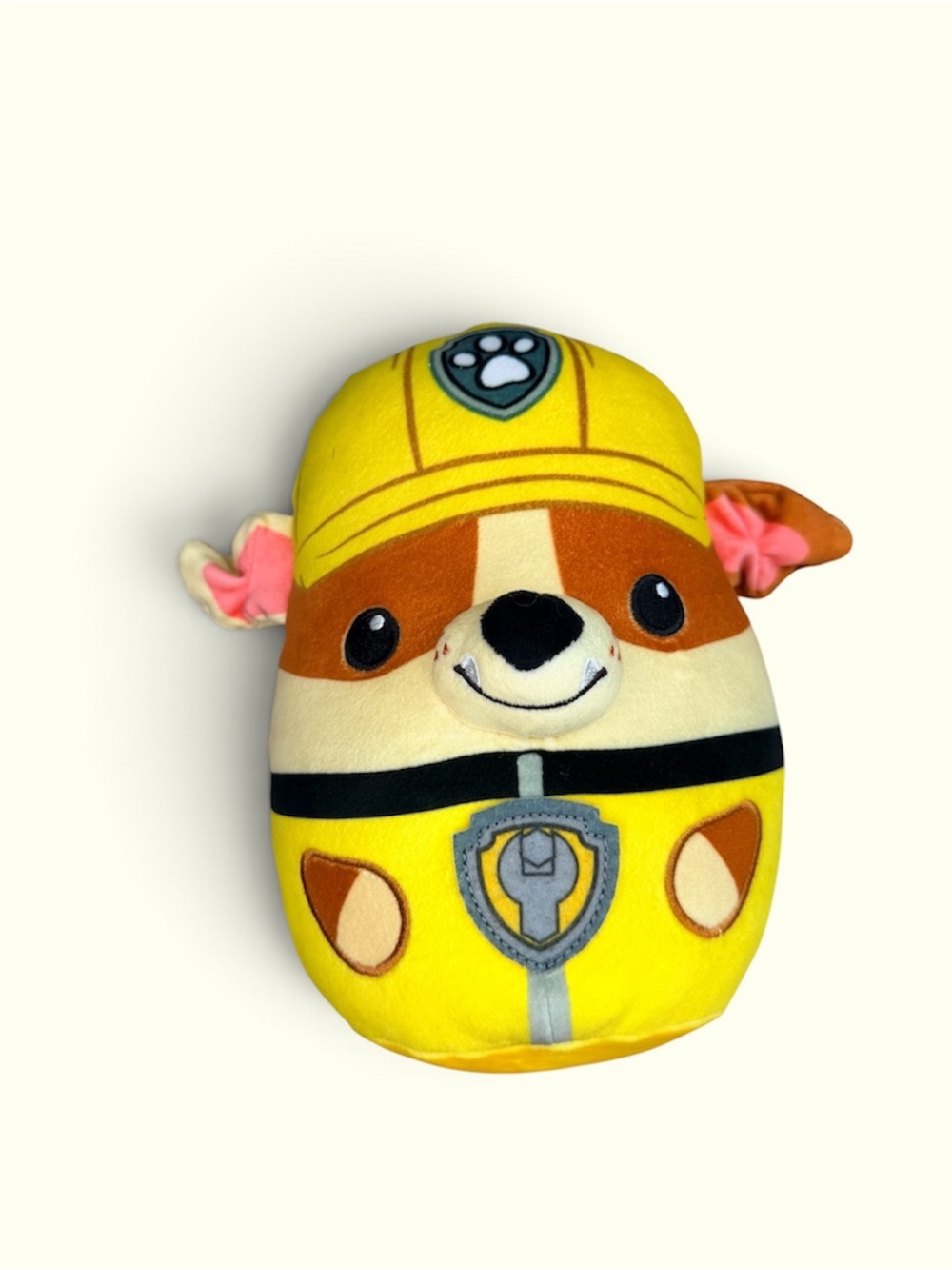 Paw Patrol Yellow Rubble Plush with Brown and Cream Details